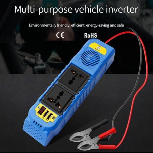Convertisseur Onduleur 200W – Transformateur DC vers AC avec Double Prise Sectorielle & Ports USB (1A/3A)