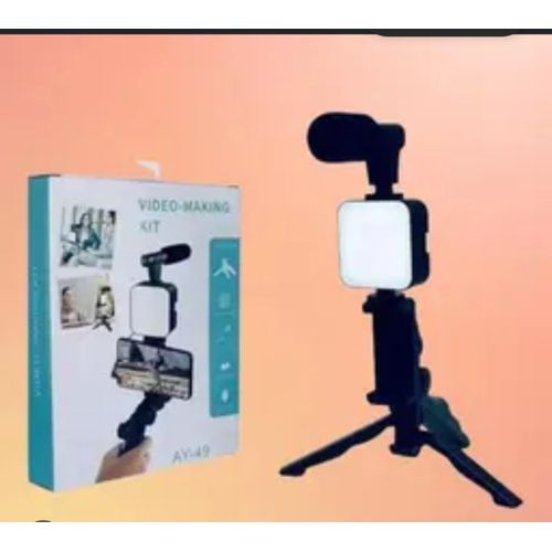 KIT DE CRÉATION DE VIDÉO 3 EN 1 COMPOSÉ DE TRÉPIED,DE MICRO ET DE LAMPE LED