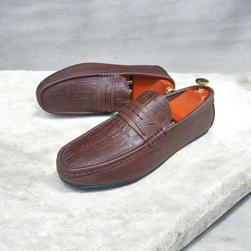 baladeuse homme en cuir-marron