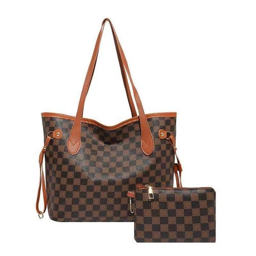 Large Capacity Patterned Shoulder Bag Set, Stylish Daily Use