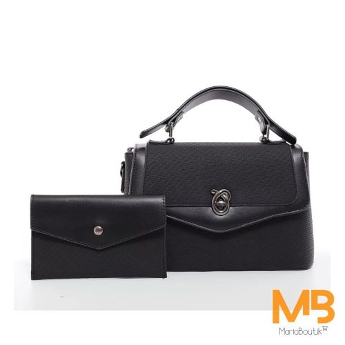 MBK Ensemble Sac à main 2 en 1 grande dame petit format - noir
