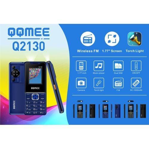 QQMEE Q2130 1.77 Dual Sim Wireless Fm -Bleu