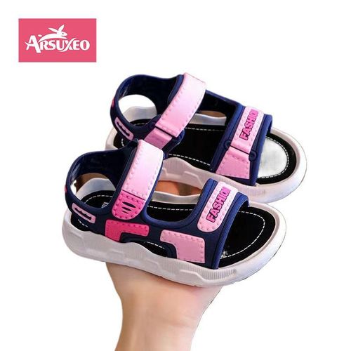 Sandales sport d'été pour enfants, chaussures fille, chaussures bébé, chaussures plates souples antidérapantes pour tout-petit