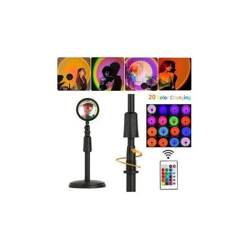 Lampe/Projecteur Coucher De Soleil 20 Couleurs Avec Télécommande Alimentée Par USB-