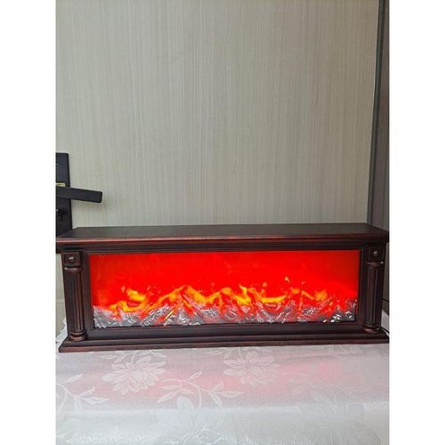 Cheminée décorative électrique – Effet flamme réaliste / marron