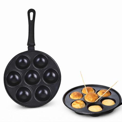 Poêle à Pancakes Takoyaki 7 Cavités – Cuisson Rapide et Uniforme