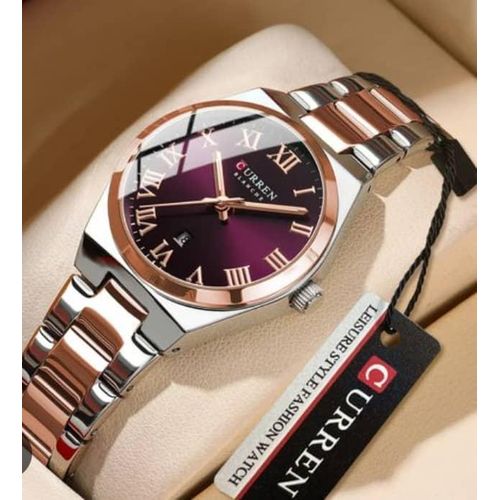 Montre d'élégance cuuren pour femmes en acier inoxydable