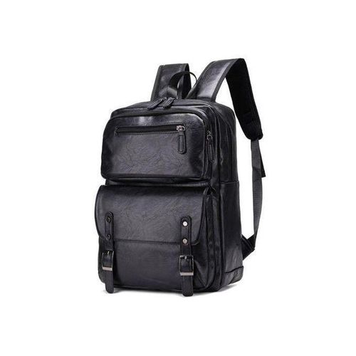 original Sac A Dos En Cuir Pu Noir, Classe Et élégant - Unisexe