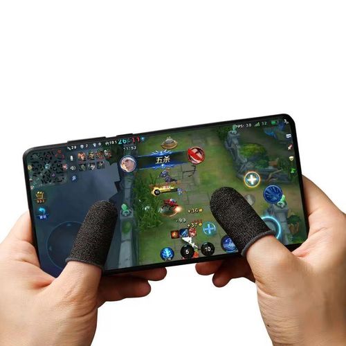 4 Paires de Gants de jeux Vidéo Pour Téléphone Portable Anti-Transpirant, Manchon pour écran tactile en fibre de carbone