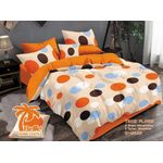 Belle Lot de 2 Draps et 2 Taies - Confort et Élégance pour Lit 3 Places-ORANGE