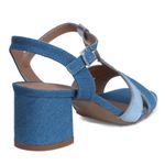 product_image_name-Stephan-Sandales à Demi Talon Femme Revêtement Jeans - Bleu-2