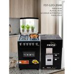 Fiesta Cuisinière à gaz 4 Feux Avec Four inox