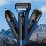 Tondeuse électrique 3 En 1 Pour Le Visage, Rasoir Rotatif étanche Pour Barbe Et Nez, Rasoir électrique Pour Hommes