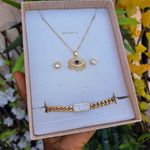 product_image_name-Fashion-Bijoux chaîne femme fatima doré 3en1 chaîne bracelet pendentif ensemble bijoux accessoire femme inox luxe mode stylé femme cadeau femme coffret cadeau anniversaire femme fête mere Saint Valentin Mariage amour cœur -1