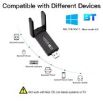 Generic Adaptateur Wifi Usb 3.0 1300 Mbps Bluetooth 4.2 Double Bande-noir - image 7