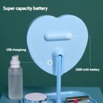 product_image_name-Generic-Miroir LED Rechargeable en Forme de Cœur avec Plateau -2