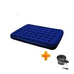 Generic Intex Matelas Gonflable Classic - 3 Places+Pompe Electrique BLEU