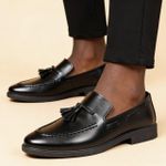 product_image_name-Fashion-Chaussures décontractées, de ville et habillées pour homme, au design élégant et tendance, ornées de franges — noir-4