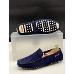 Baladeuse Homme en cuir-bleu