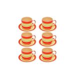 Generic Set De 6 Tasses à Café - MULTICOLORE GH