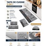 Lot de 2 Tapis de Cuisine Antidérapants et Imperméables