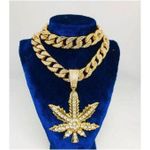 Chic Chaîne Bijoux Colliers Cubaine Strass Or Chaîne Luxueuse Bling ROND GH...