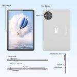 product_image_name-C Idea-Tablettes Android 15, 10,1 Pouces Sim 8 Go + 1 To Clavier Souris Longue Autonomie Tablette PC GRIS-4