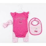 ENSEMBLE POUR BEBE FILLE ROSE