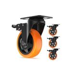 product_image_name-Generic-Lot De 4 Roulettes De Meubles 2 Pouce Avec 2 Frein_moyen-1