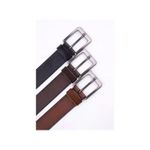 Generic Ensemble De Trois Ceintures Boucle Ardillon - Noir/Marron - image 2