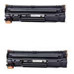 PACK De 2 Cartouches Compatibles 85A (H-CB435A/CB436A/CE285A) - Noir