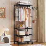 Yxahee Home hanging clothes rack, wall corner clothes rack, simple drying rack, multi-layer coat rack - image 3