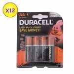 Duracell Carton De 12 Piles - Noir/Orange