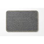 Generic Mini Tapis de sol rectangulaire texturé gris avec bordure surfilée - image 2