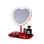 product_image_name-Generic-Miroir de Maquillage LED en Forme de Cœur avec Plateau – Élégant et Pratique-1