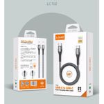 product_image_name-Ldnio-LC102 - Câble USB-C vers USB-C 200cm en nylon tressé - charge et transfert de données rapide-2