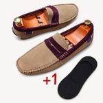 Geogra Chaussures Homme en Daim + 1 Chaussette Offerte