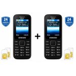 Samsung Pack de 2 téléphones -SM-B310E - 2 Puces - Noir