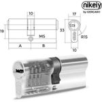 Generic Cylindre de serrure profile - Avec 5 clé - Longueur :40 mm QLTE ABS - image 2