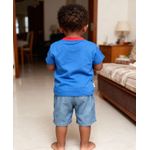 product_image_name-Fashion-Ensemble deux pièces pour garçon de 0 à 5 ans, haut d'été à manches courtes + short, - bleu-8