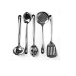 product_image_name-Fashion-Lot De 5 Ustensiles Louche Spatule Cuillère En Inox - Argent-2
