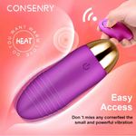 Generic Œuf Vibrant Sans Fil Stimulateur Point G et Clitoris - Violet avec Télécommande - image 4
