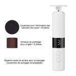 product_image_name-Generic-Lime à pieds électrique, lime à pieds automatique rechargeable, lime à pieds pour éliminer les peaux mortes, lime à ongles 2 en 1, livrée avec 10 embouts de lime à pieds et 6 anneaux de lime à ongles.-8