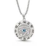product_image_name-Generic-Pendentif égyptien ancien Œil d'Horus en alliage Tête d'aigle Œil de Dieu Collier Hip Hop Personnalité Choker Fashion Sweater-1