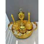 Plateau de Service de Luxe pour Bakhoor - Finition Artisanale Dorée