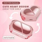 Generic Écouter Bluetooth sans fil en cœur rose