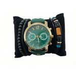 Pack Accessoires Masculins - Montre Quartz & Perles Bois 