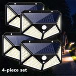 Generic Lot de 4 lampes murales solaires LED à détection – jardin et mur