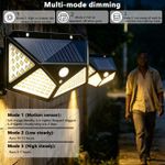 Generic Lot de 4 lampes murales solaires LED à détection – jardin et mur - image 4