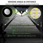 Generic Lot de 4 lampes murales solaires LED à détection – jardin et mur - image 5